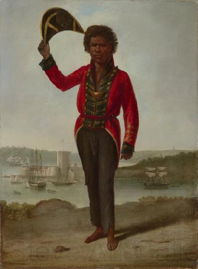 Augustus Earle Portrait of Bungaree, a native of New South Wales, with Fort Macquarie, Sydney Harbour,